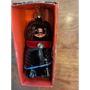 Target John Derian Black Cat Christmas‎ Glass ornament